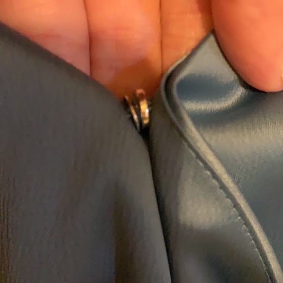 Blue Strappy Asymmetrical Wrap Dress Evening Prom Midi L - Picture 4 of 8